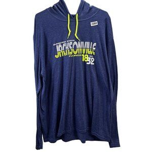 Anvil Men’s Jacksonville Hoodie Shirt Size M/L Long Sleeve Color Purple